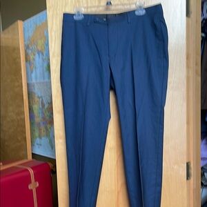 Calvin Klein Blue Dress Slacks with Tailored Fit and Full Length
